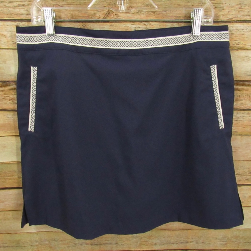 Lady Hagen Navy Blue/White Accent Golf Skort Women's 10
